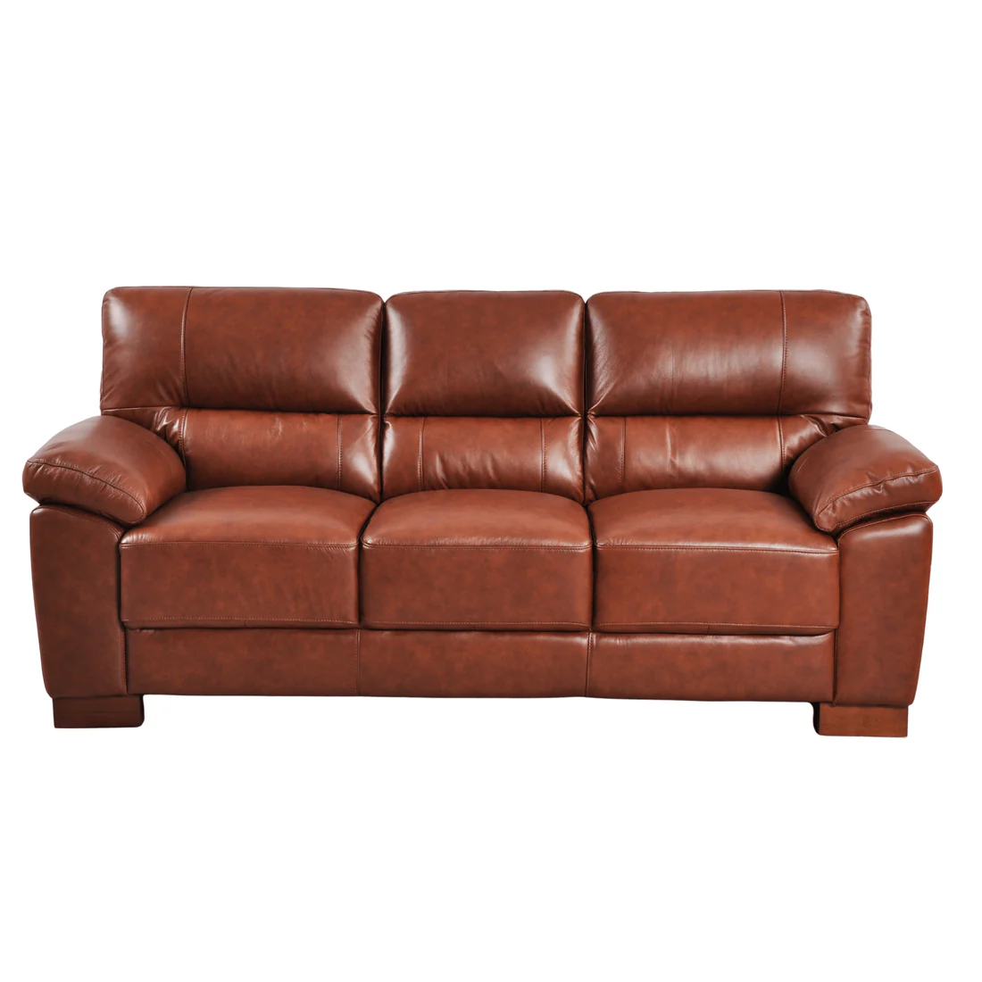 Pavilion Genuine Leather Tan 3 Seater Sofa