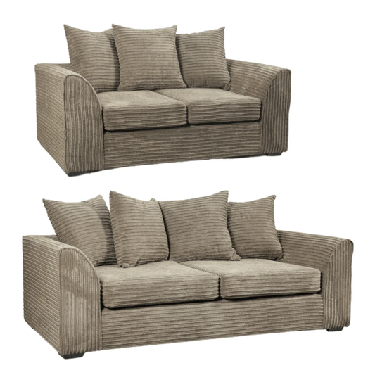 Cordelle Caramel Fabric 3+2 Seater Sofa Set