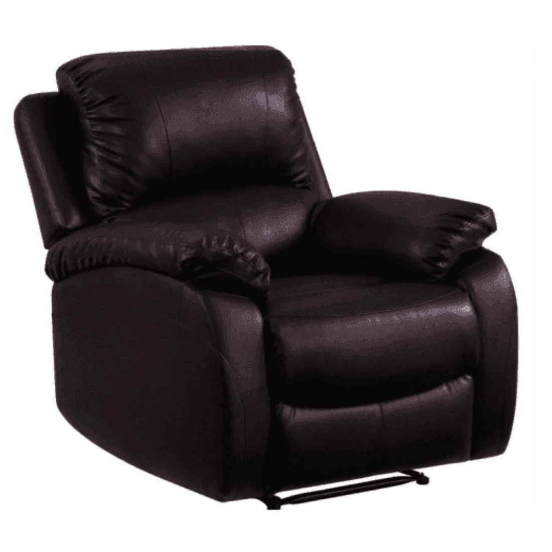 Pittsburgh Brown Leather Manual Recliner Armchair
