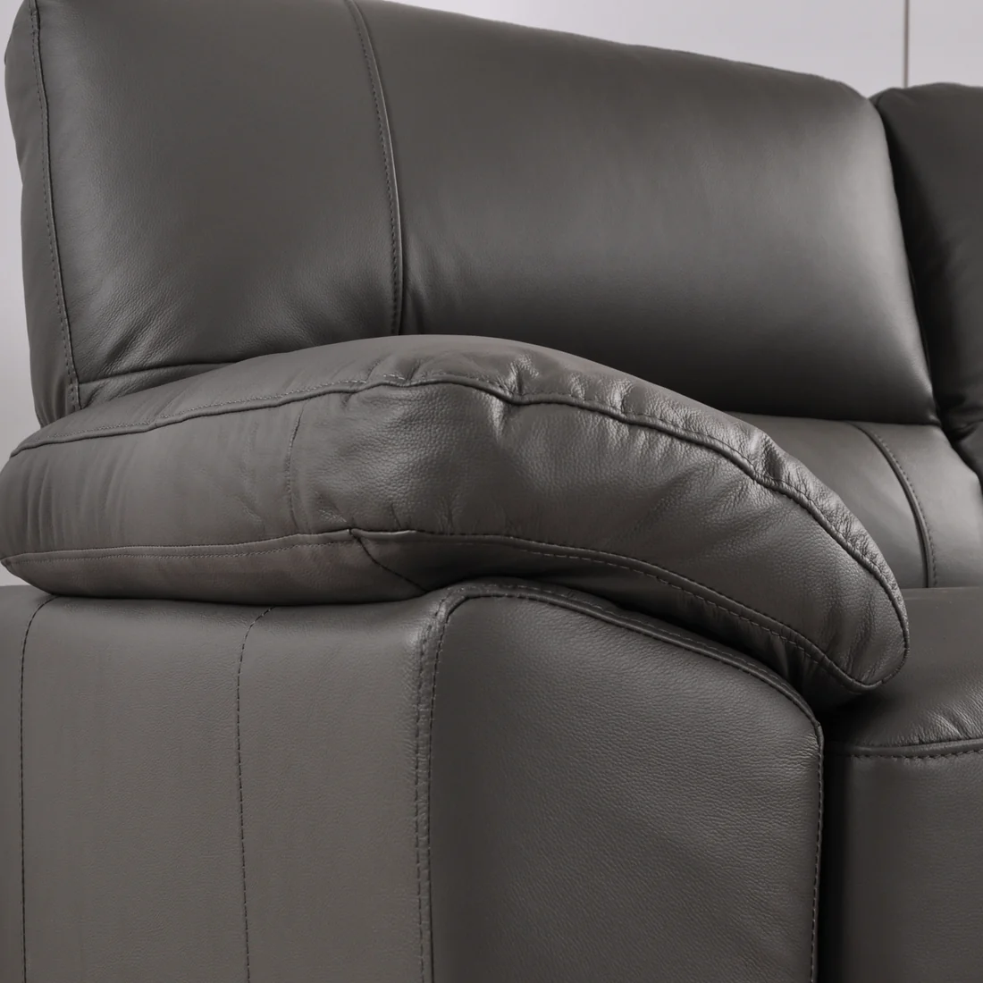 Pavilion Genuine Leather Grey 3+2+1 Seater Sofa Set