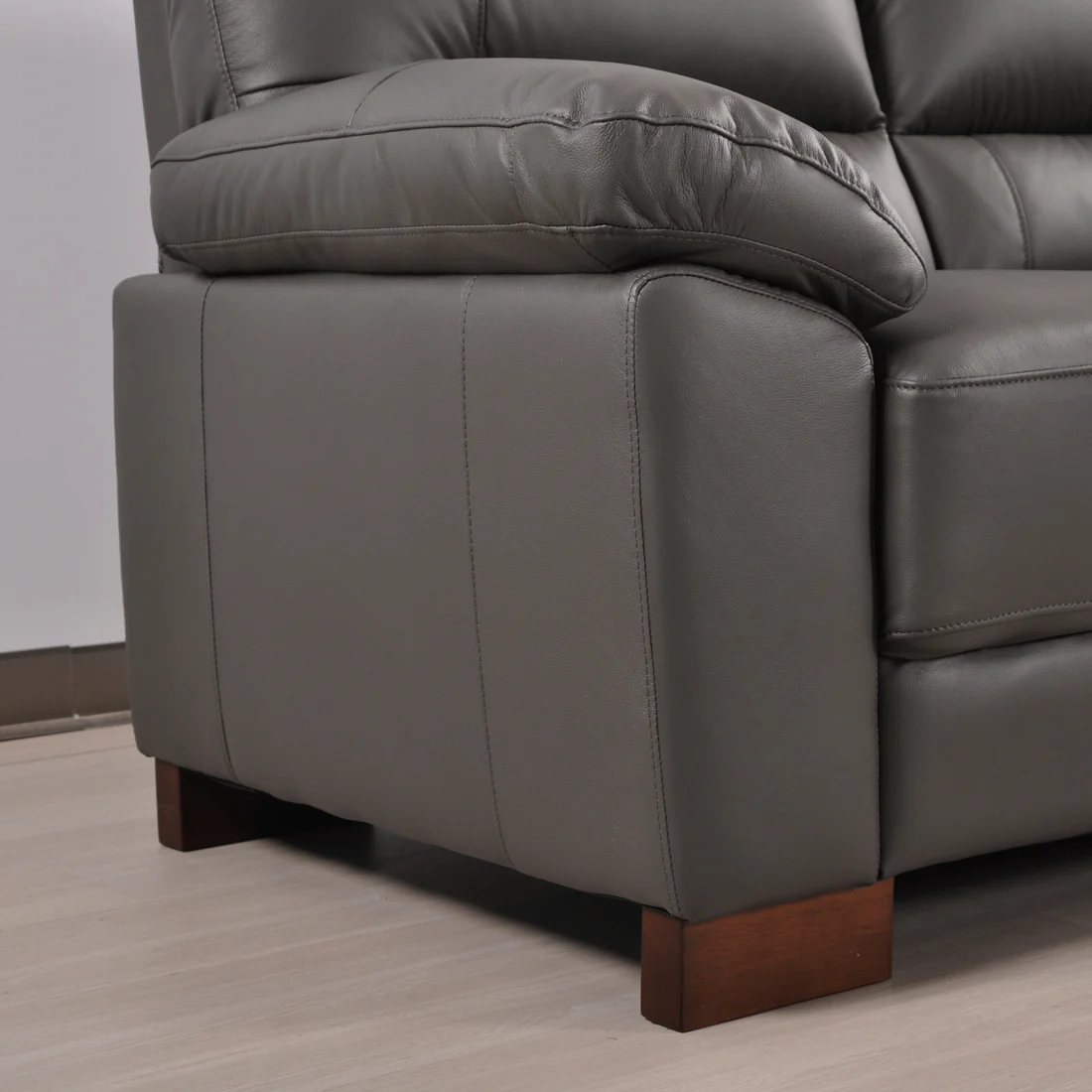 Pavilion Genuine Leather Grey 3+2+1 Seater Sofa Set