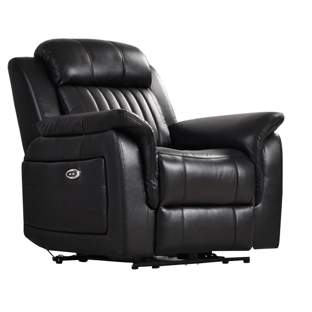 Bravado Genuine Leather Black Electric Power Recliner 3+2+1 Seater Sofa Set