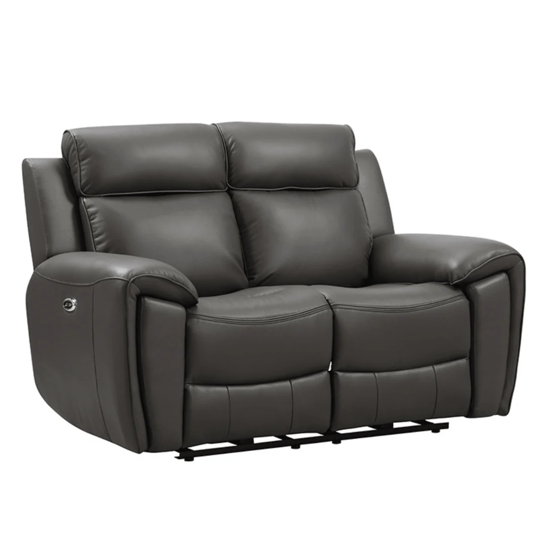 Nevara Genuine Leather Grey Electric Power Recliner 2 Seater