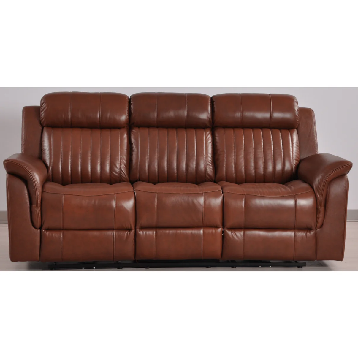 Bravado Genuine Leather Tan Electric Power Recliner 3+2+1 Seater Sofa Set
