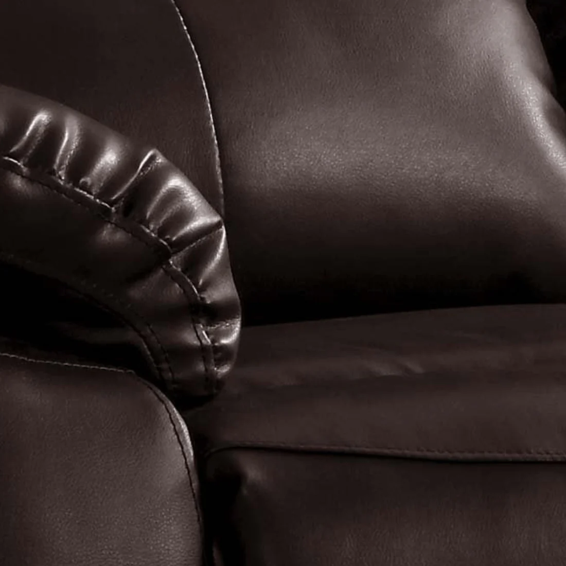 Pittsburgh Brown Leather Manual Recliner 2+1 Seater Sofa Set