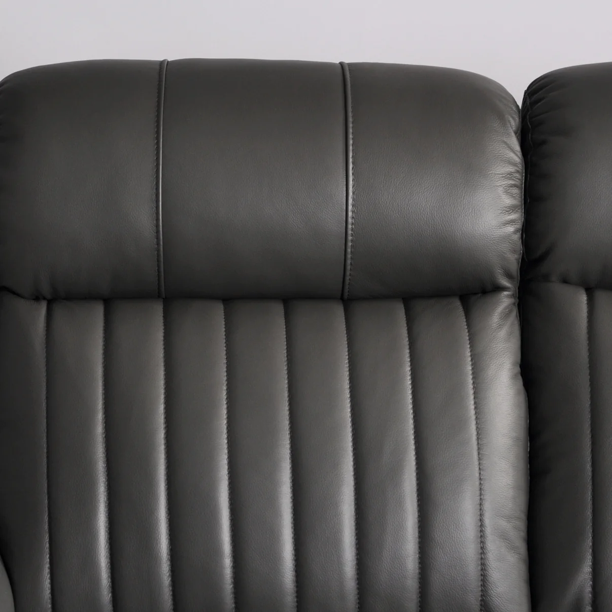 Bravado Genuine Leather Grey Electric Power Recliner 3 Seater