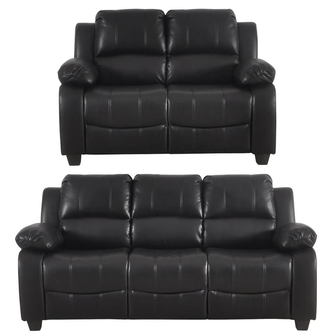Brooker Brown Leather 3+2 Seater Sofa Set