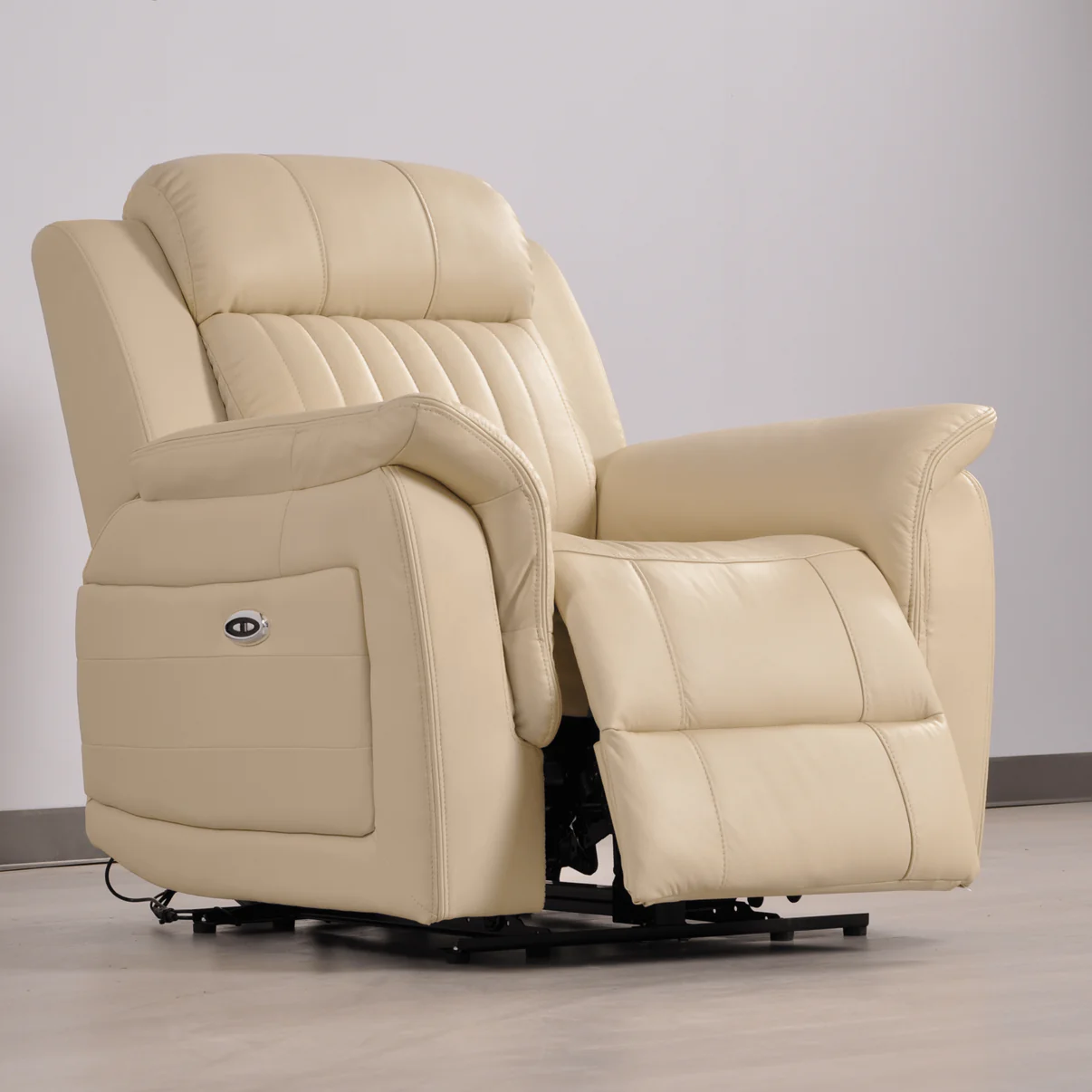Bravado Genuine Leather Cream Electric Power Recliner 3+2+1 Seater Sofa Set