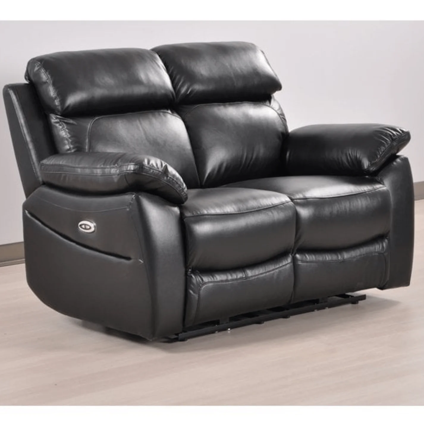 Newsome Genuine Leather Black Electric Power Recliner 2+1 Seater Sofa Set