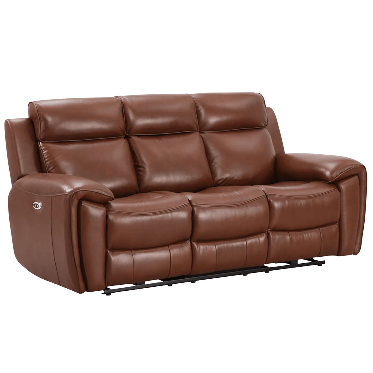 Nevara Genuine Leather Tan Electric Power Recliner 3+2+1 Seater Sofa Set