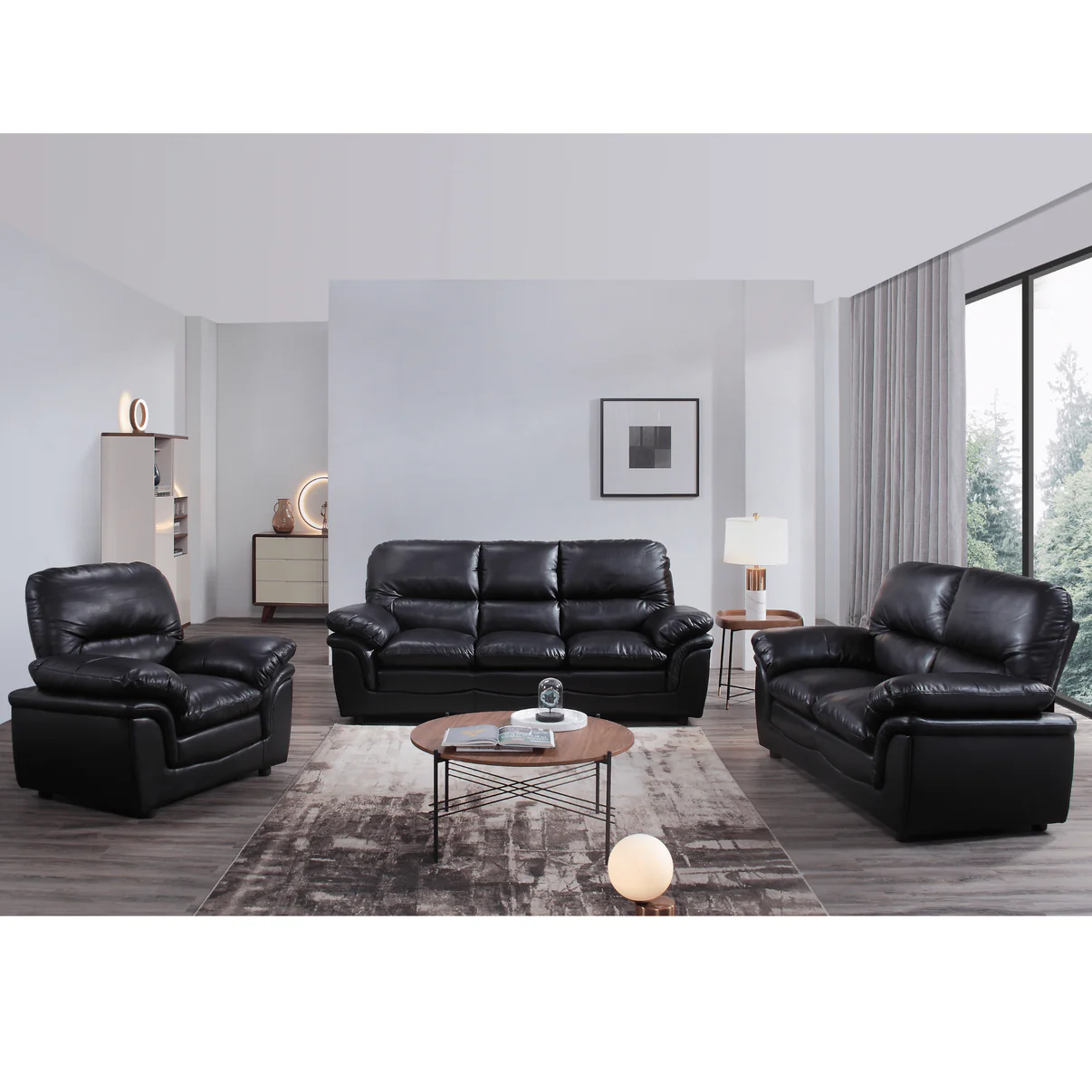 Amaya Cream Leather 3+2+1 Seater Sofa Set