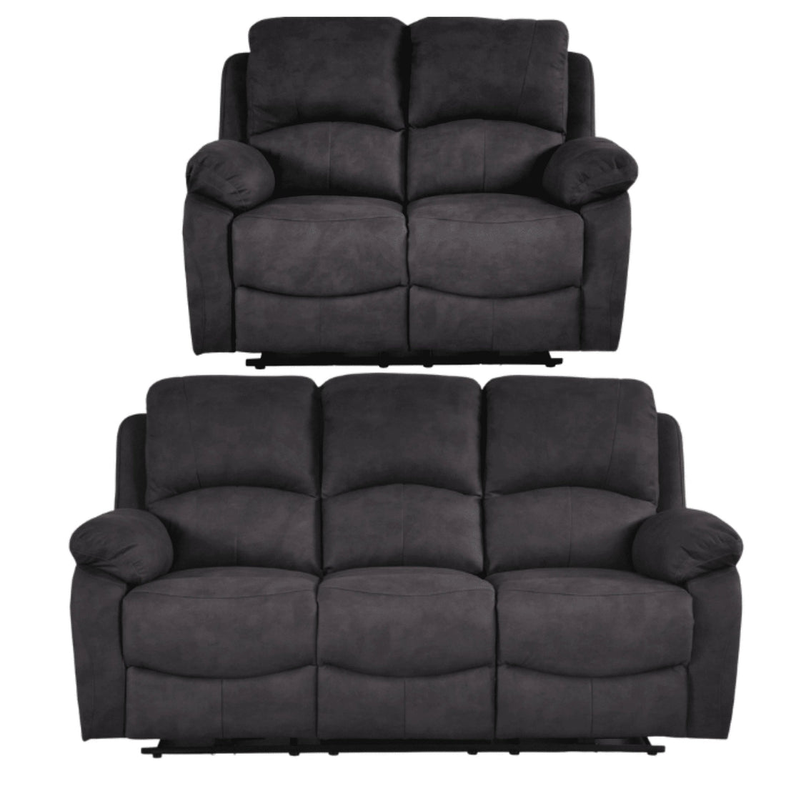 Pittsburgh Grey Fabric Electric Recliner 3+2 Seater Sofa Set