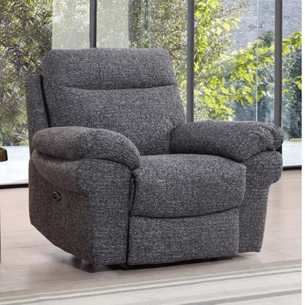 Tamla Grey Fabric Electric Recliner Armchair