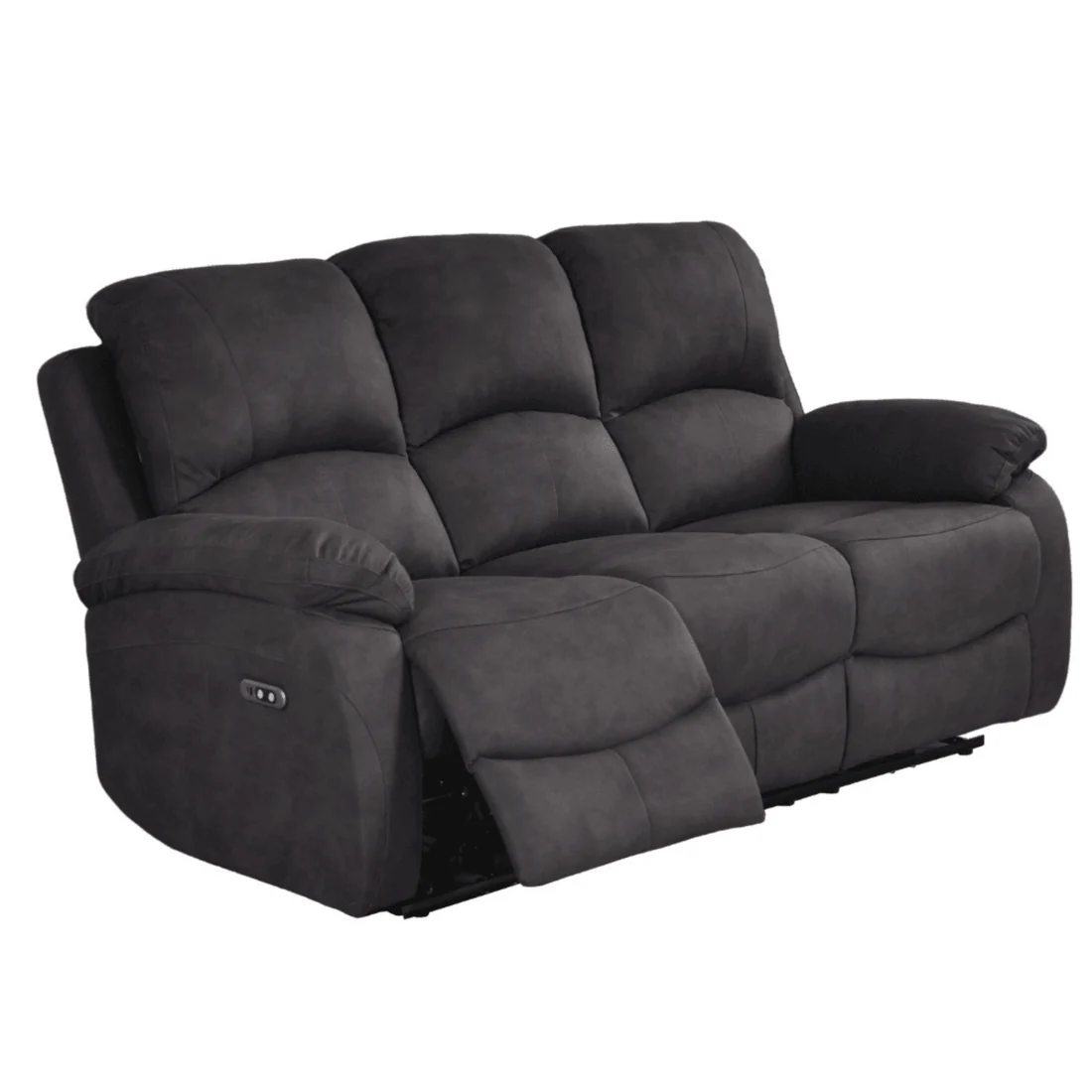 Pittsburgh Grey Fabric Electric Recliner 3+2+1 Seater Sofa Set