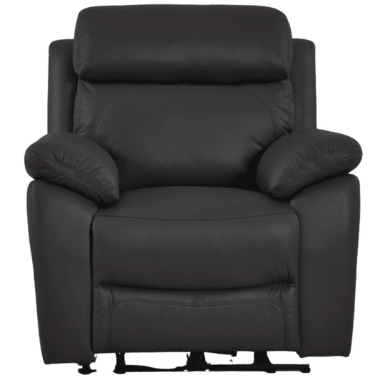 Newsome Genuine Leather Grey Electric Power Recliner Armchair