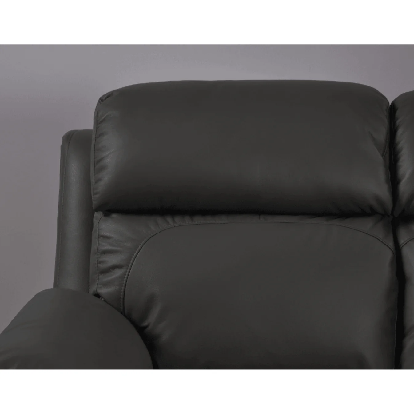 Newsome Genuine Leather Grey Electric Power Recliner 3 Seater