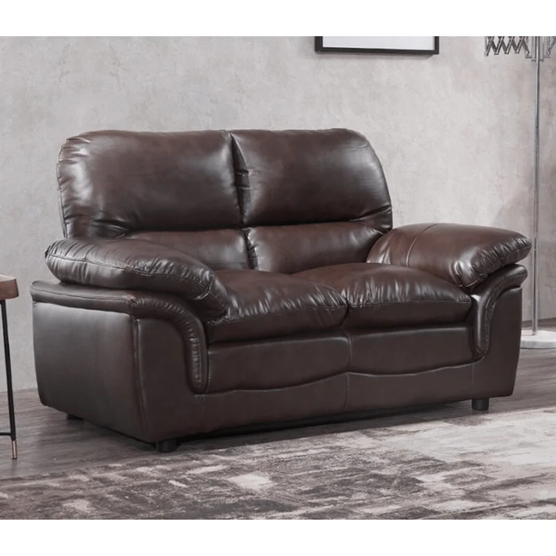 Amaya Brown Leather 2 Seater Sofa