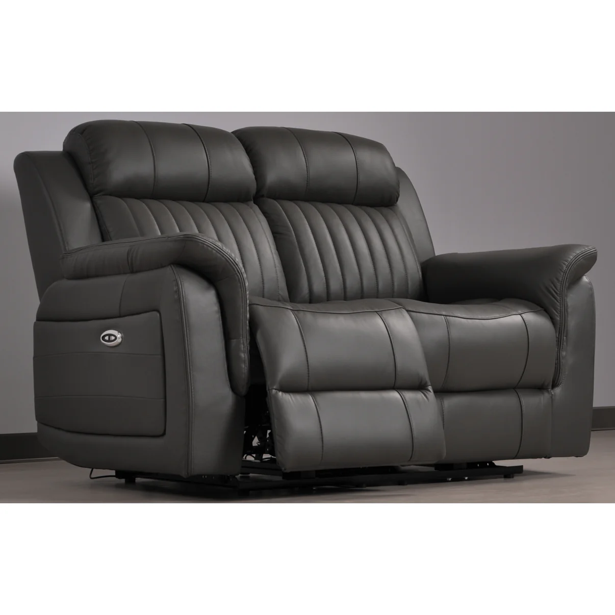 Bravado Genuine Leather Grey Electric Power Recliner 3+2+1 Seater Sofa Set
