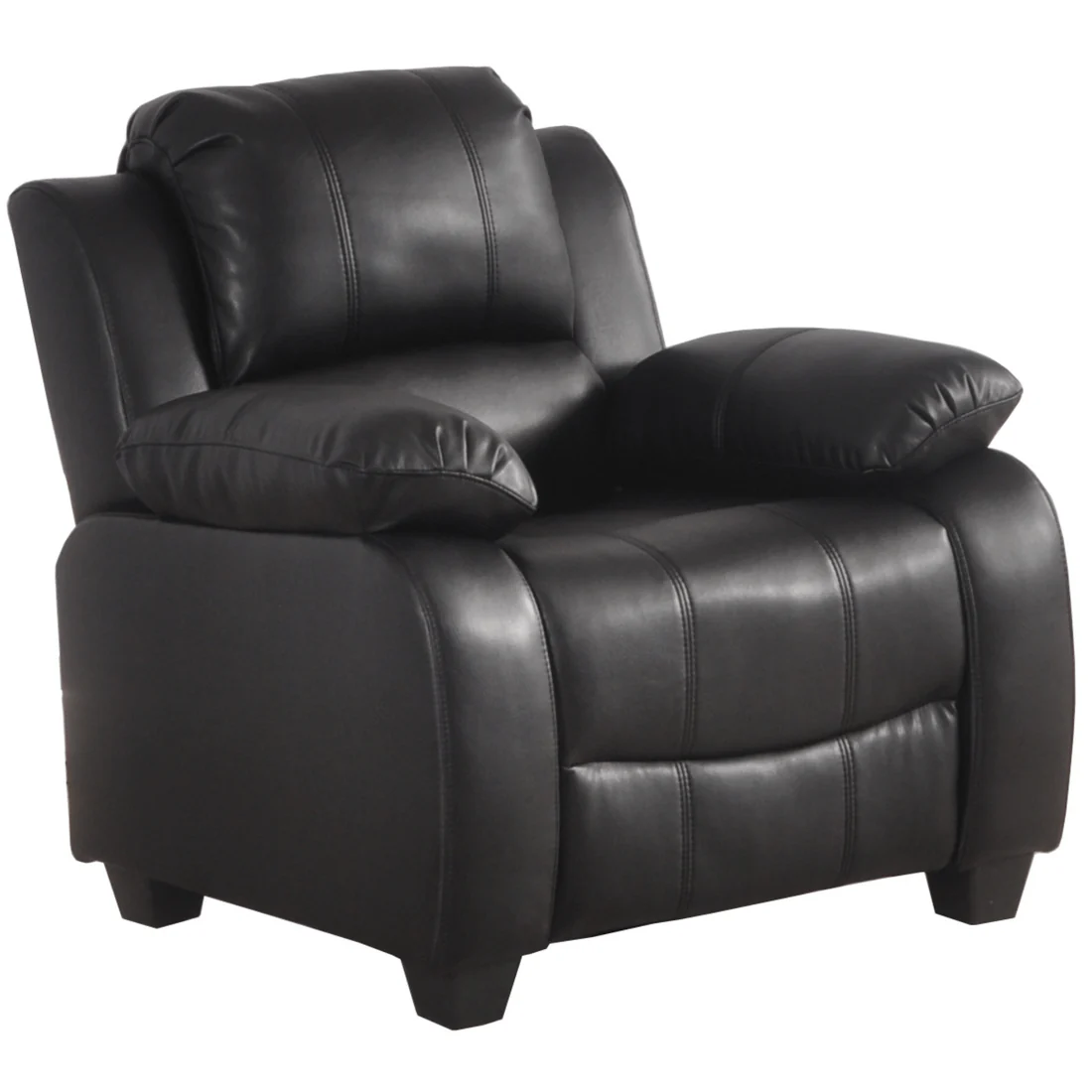 Brooker Black Leather Armchair