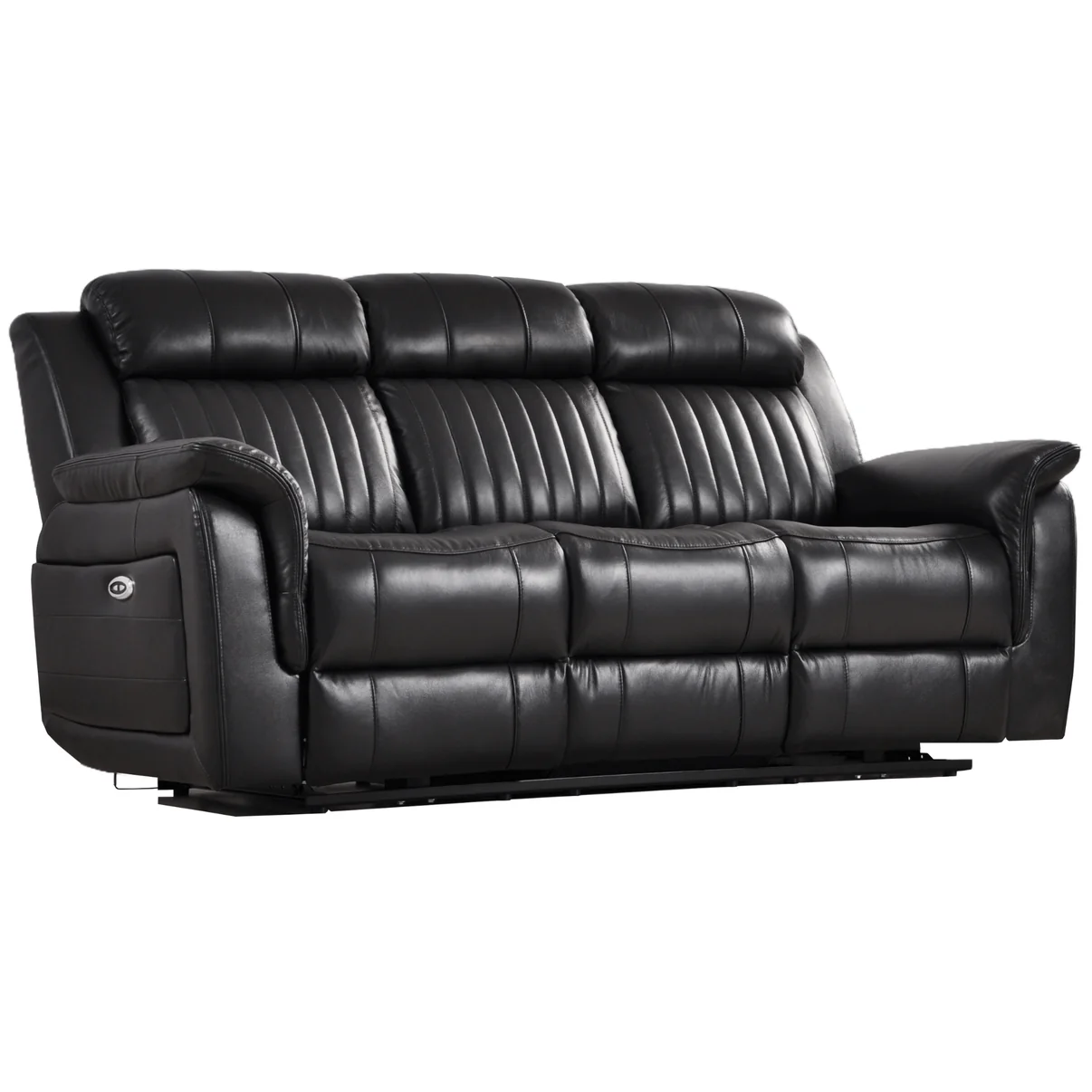 Bravado Genuine Leather Black Electric Power Recliner 3+2+1 Seater Sofa Set