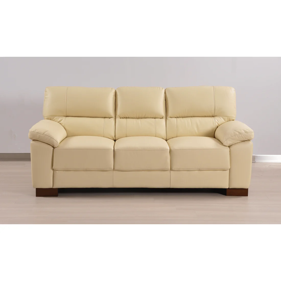 Pavilion Genuine Leather Cream 3+2+1 Seater Sofa Set