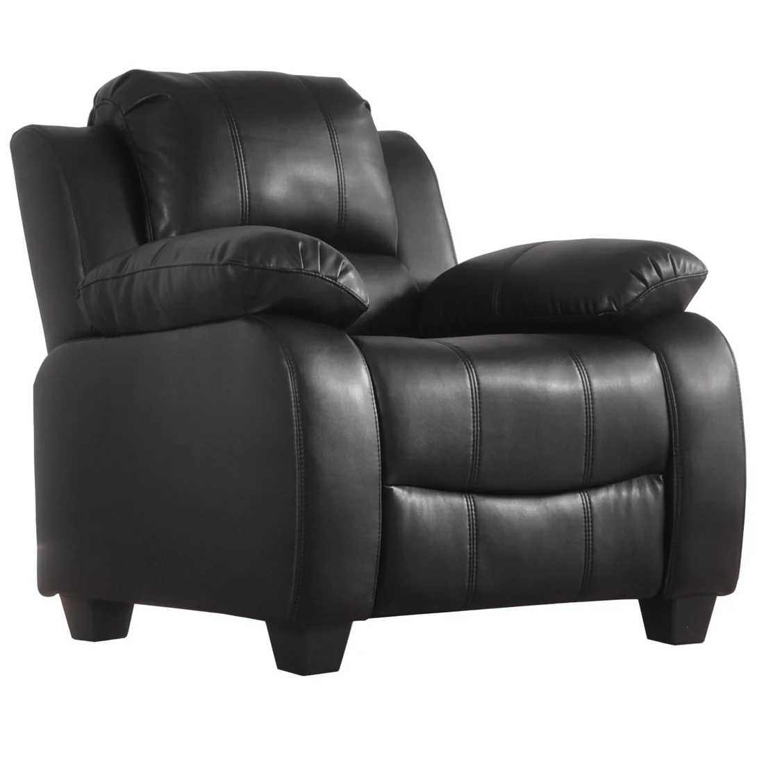 Brooker Black Leather Armchair