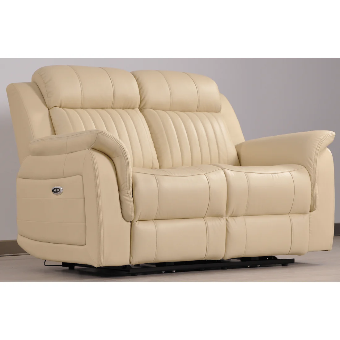 Bravado Genuine Leather Cream Electric Power Recliner 2+2 Seater Set
