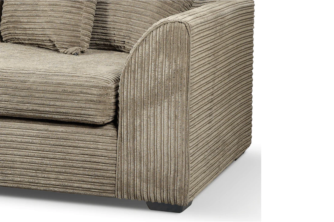 Cordelle Caramel Fabric 3 Seater Sofa