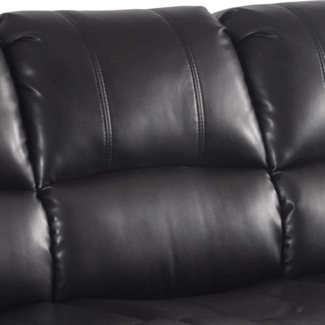 Brooker Black Leather 3+1 Seater Sofa