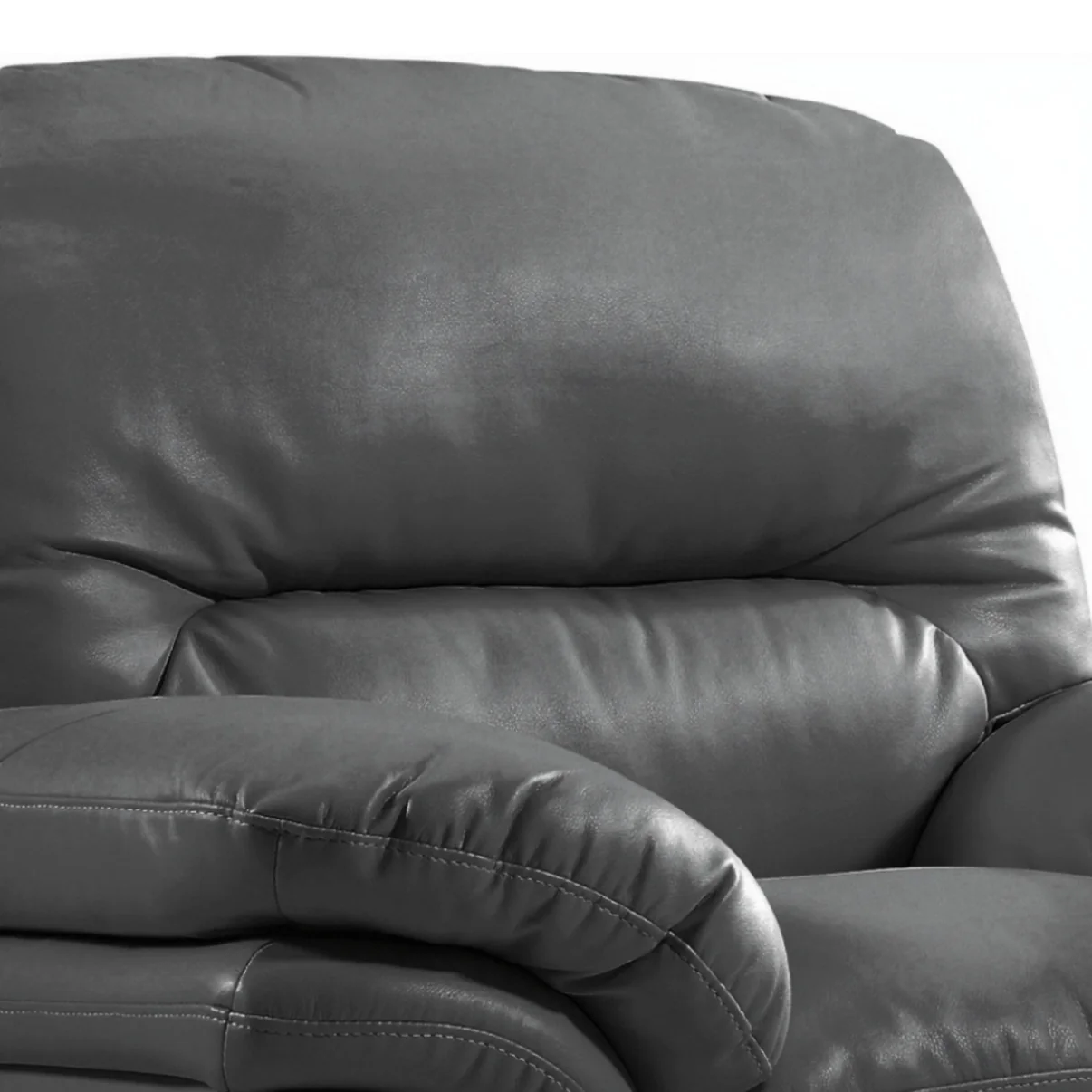 Amaya Grey Leather 3+1 Seater Sofa Set