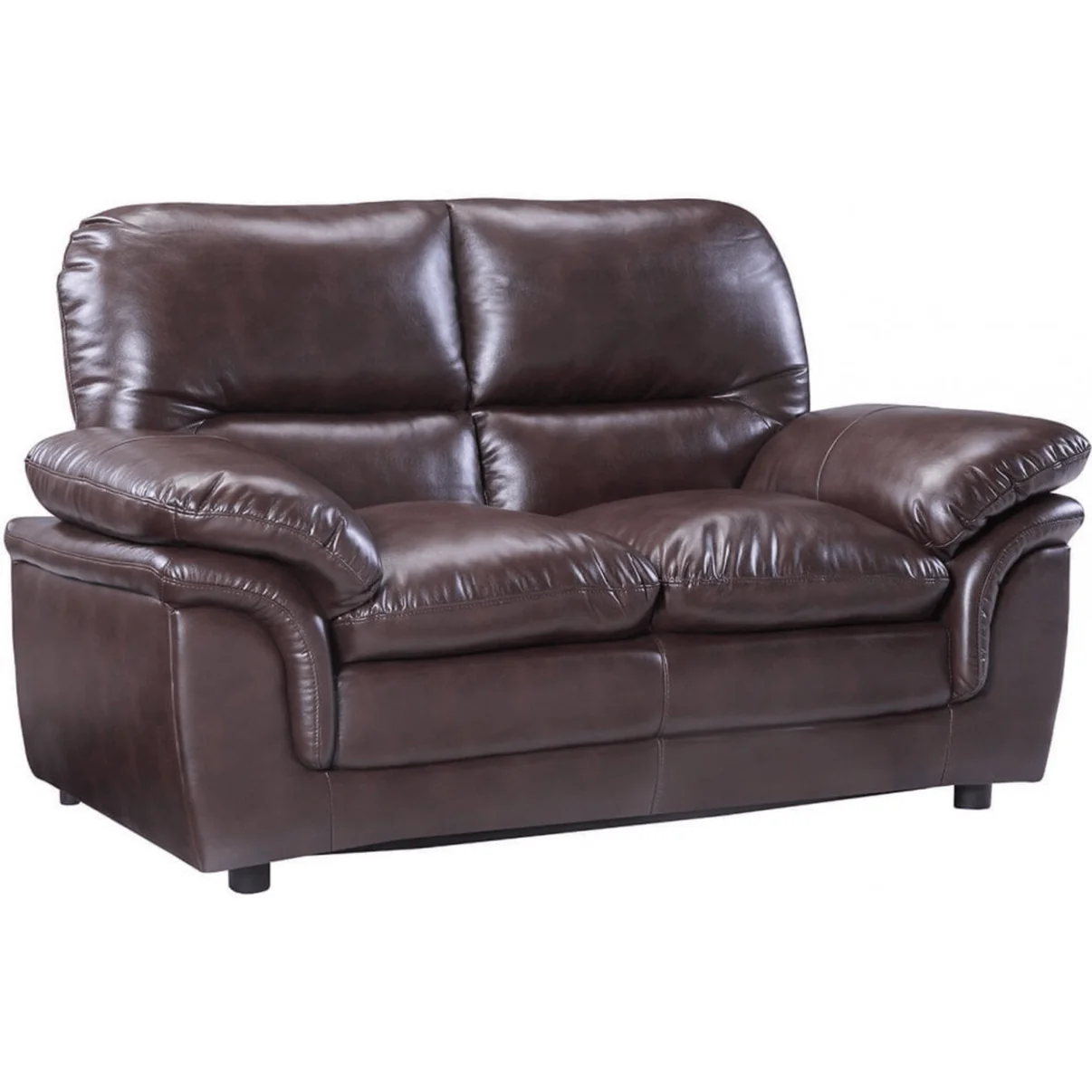 Amaya Brown Leather 2 Seater Sofa