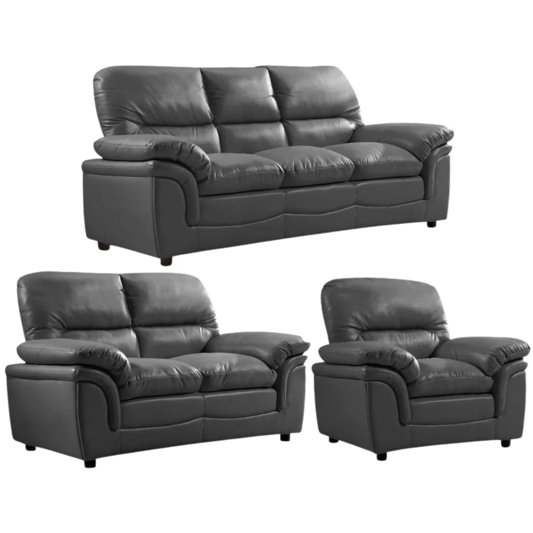 Amaya Cream Leather 3+2+1 Seater Sofa Set