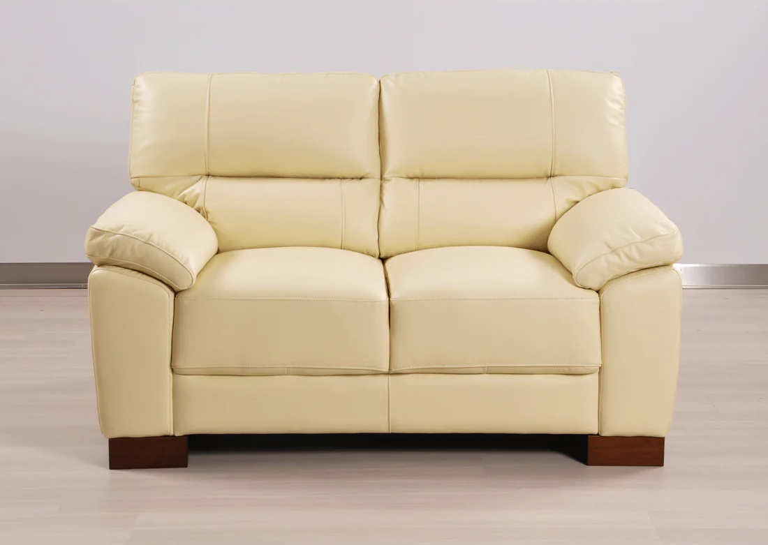 Pavilion Genuine Leather Cream 2+2 Seater Sofa Set