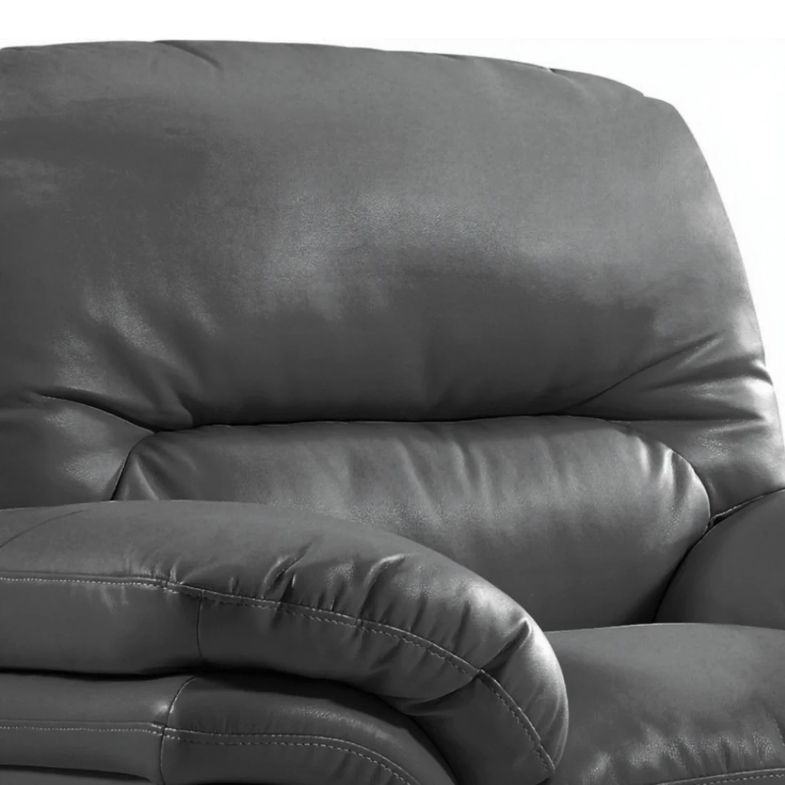 Amaya Grey Leather Armchair