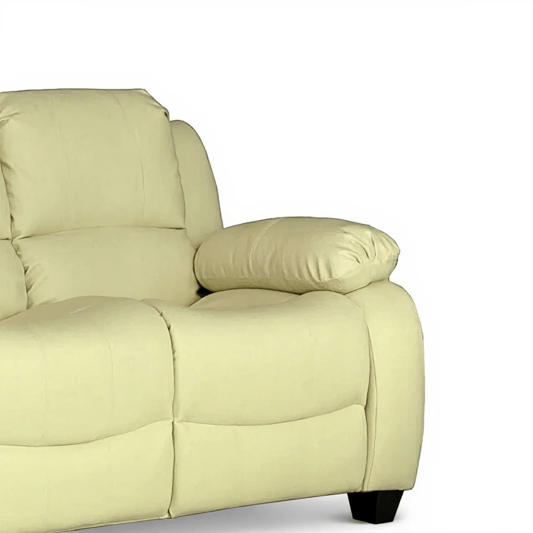 Brooker Cream Leather 3 Seater Sofa