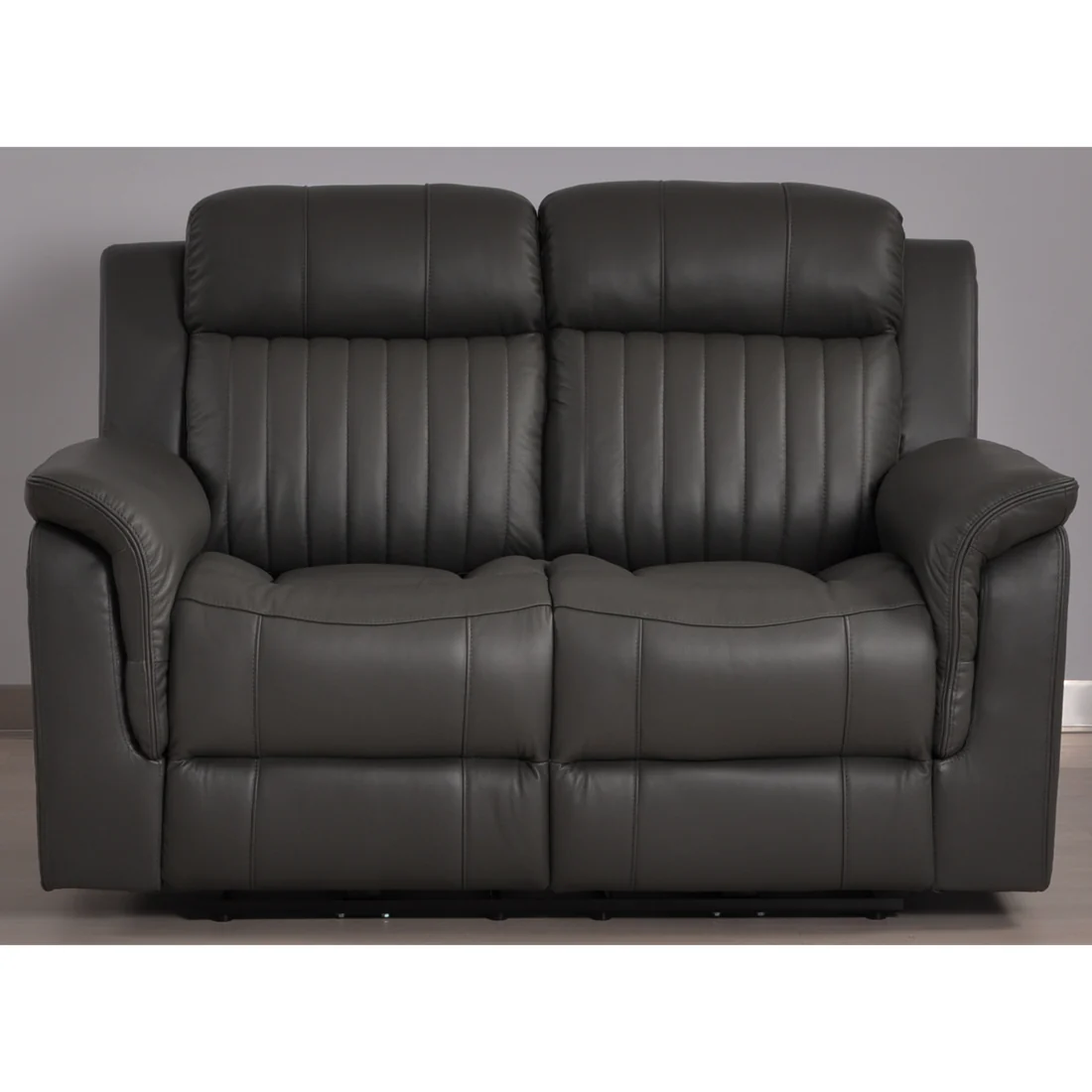 Bravado Genuine Leather Grey Electric Power Recliner 2 Seater