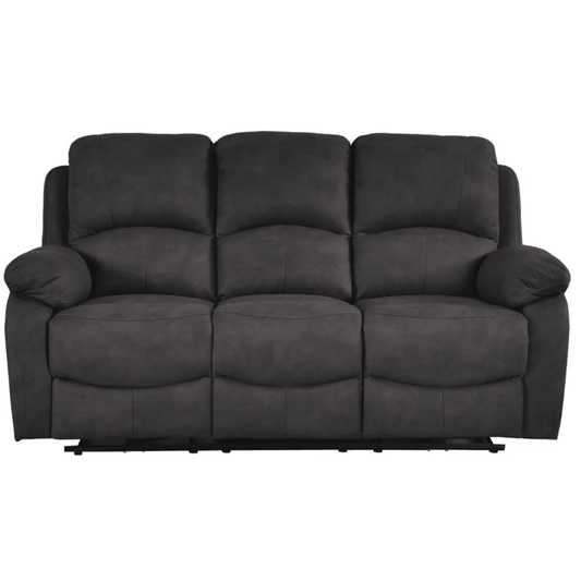 Pittsburgh Grey Fabric Electric 3 Seater Sofa
