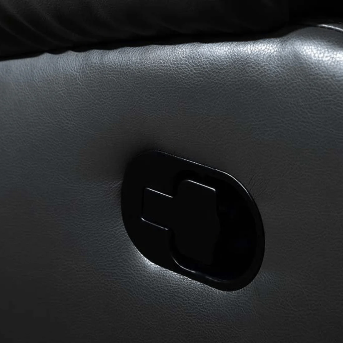 Seville Black Leather Manual Recliner Armchair