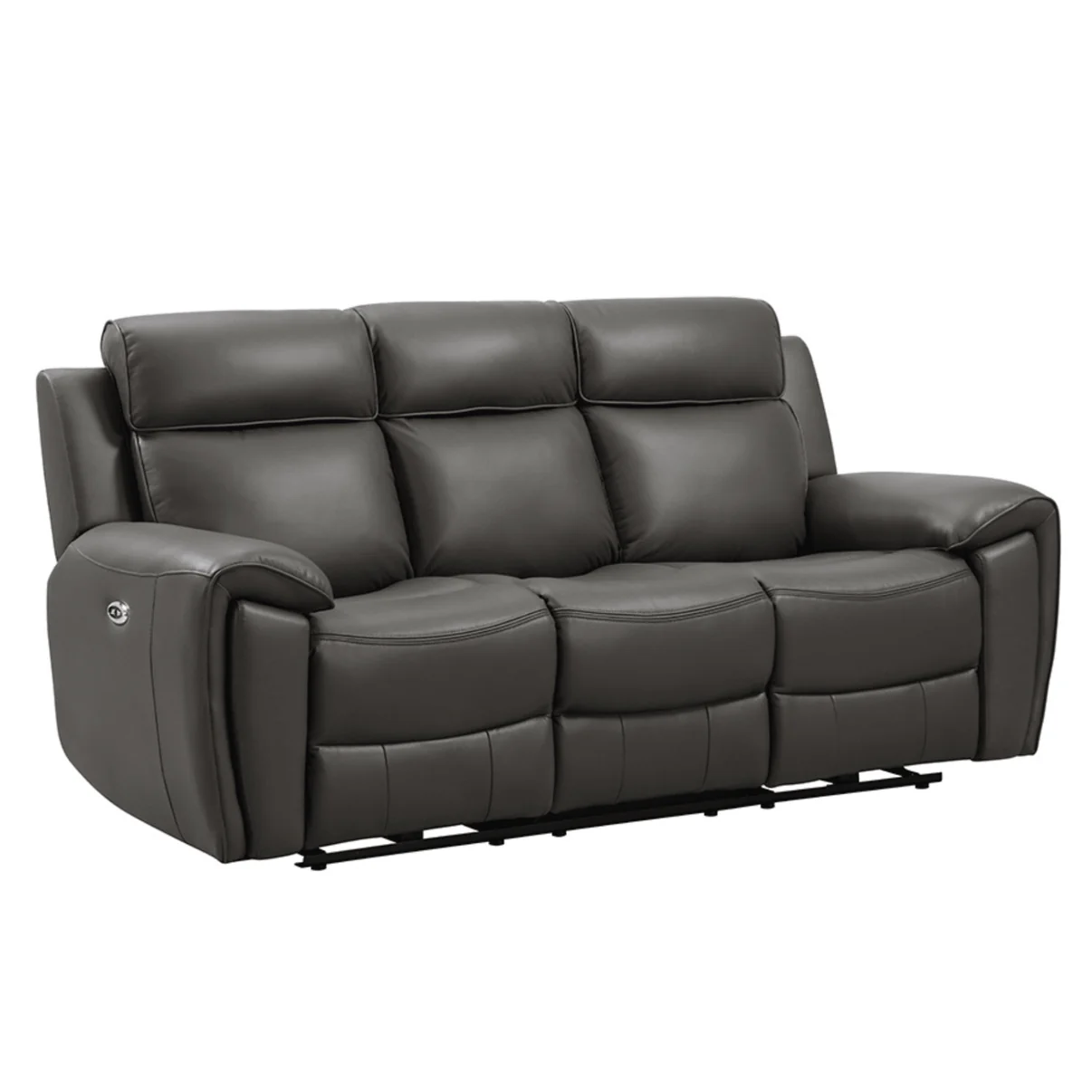 Nevara Genuine Leather Grey Electric Power Recliner 3+2+1 Seater Sofa Set