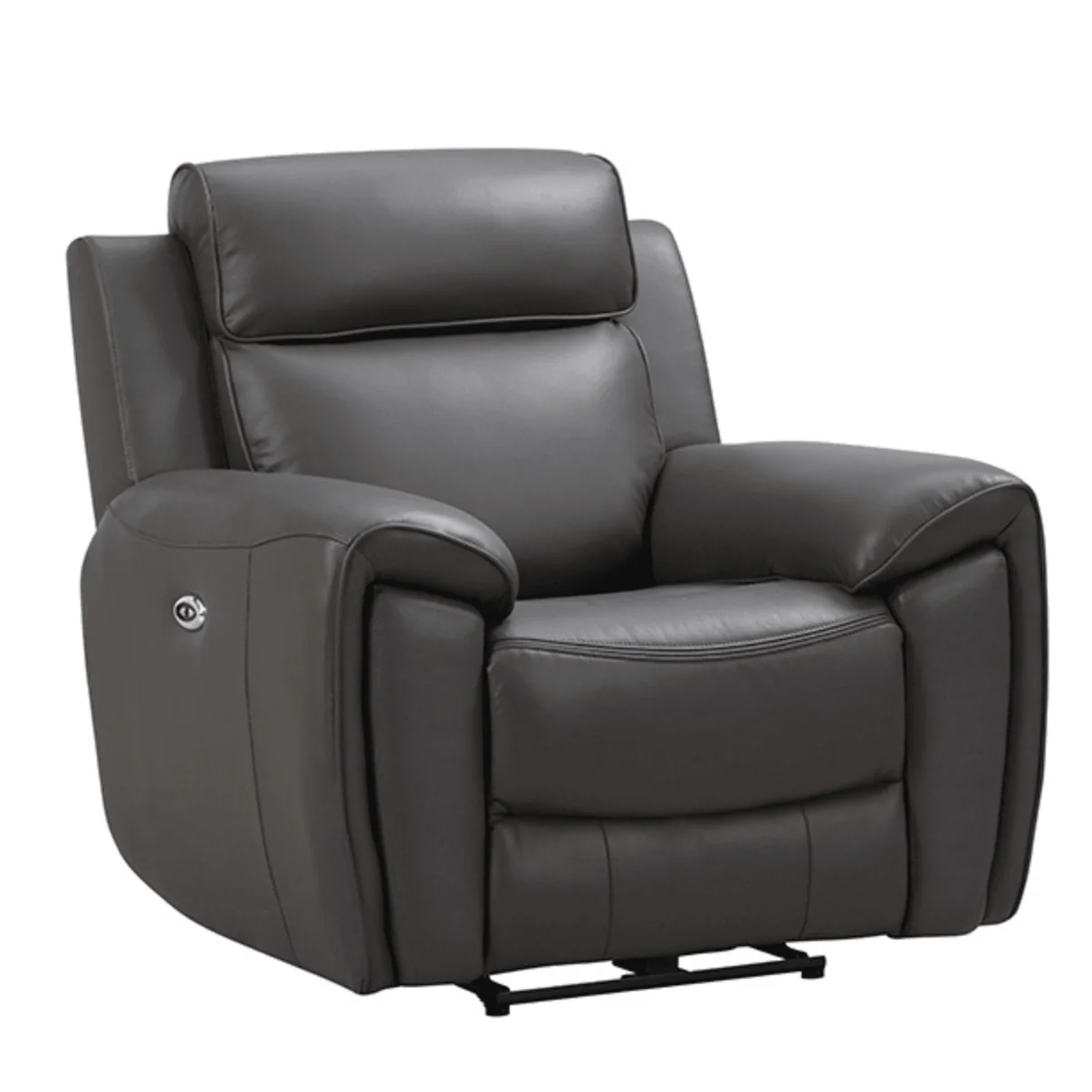 Nevara Genuine Leather Grey Electric Power Recliner 3+2+1 Seater Sofa Set