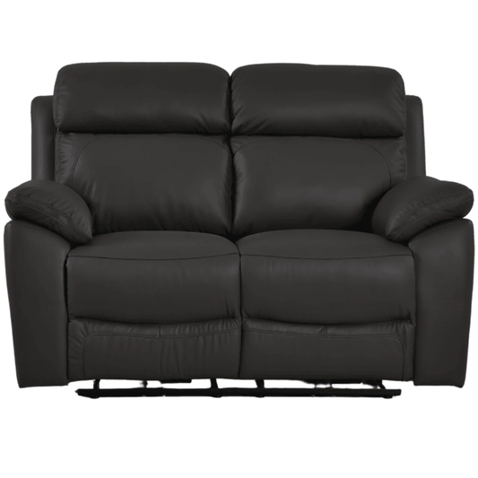 Newsome Genuine Leather Grey Electric Power Recliner 2 Seater