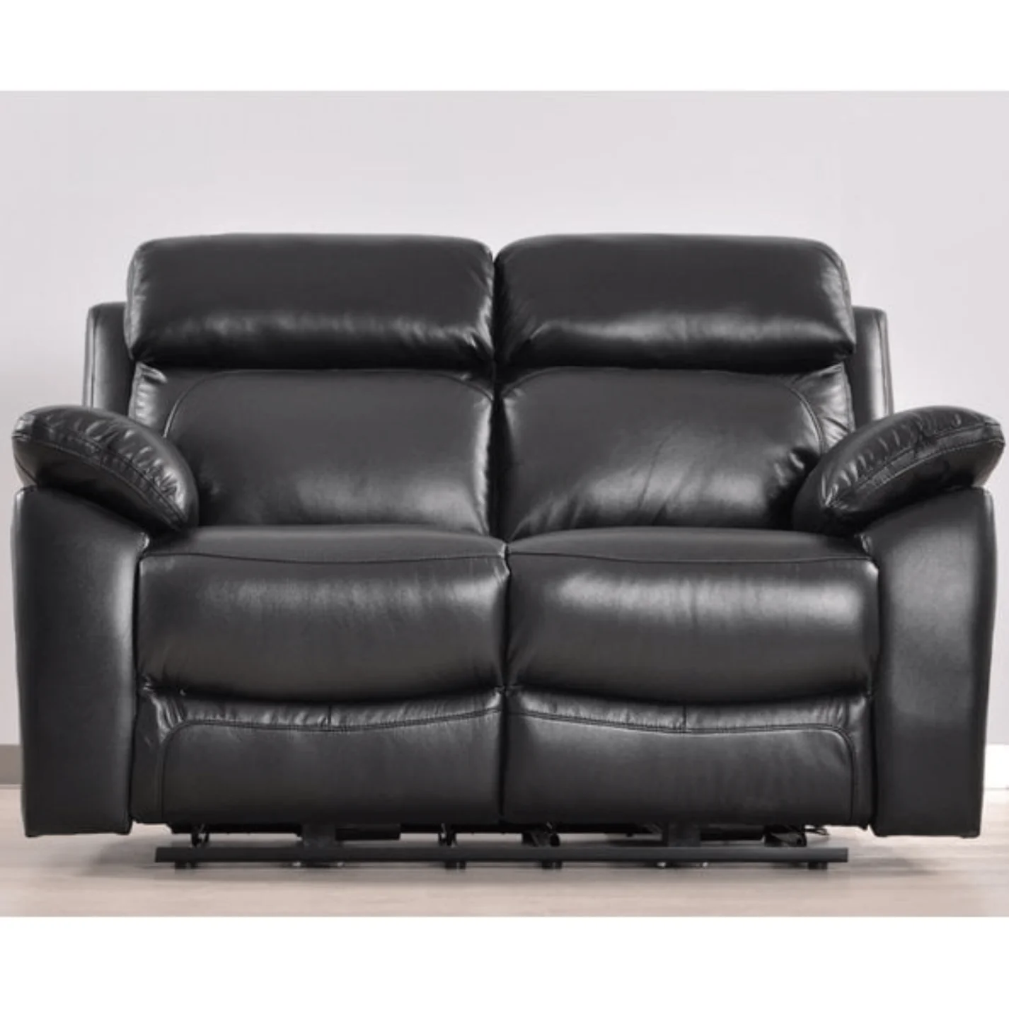 Newsome Genuine Leather Black Electric Power Recliner 2+1 Seater Sofa Set