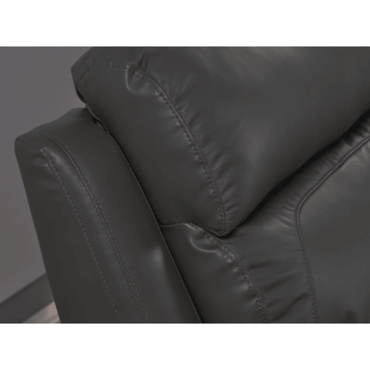 Newsome Genuine Leather Grey Electric Power Recliner Armchair