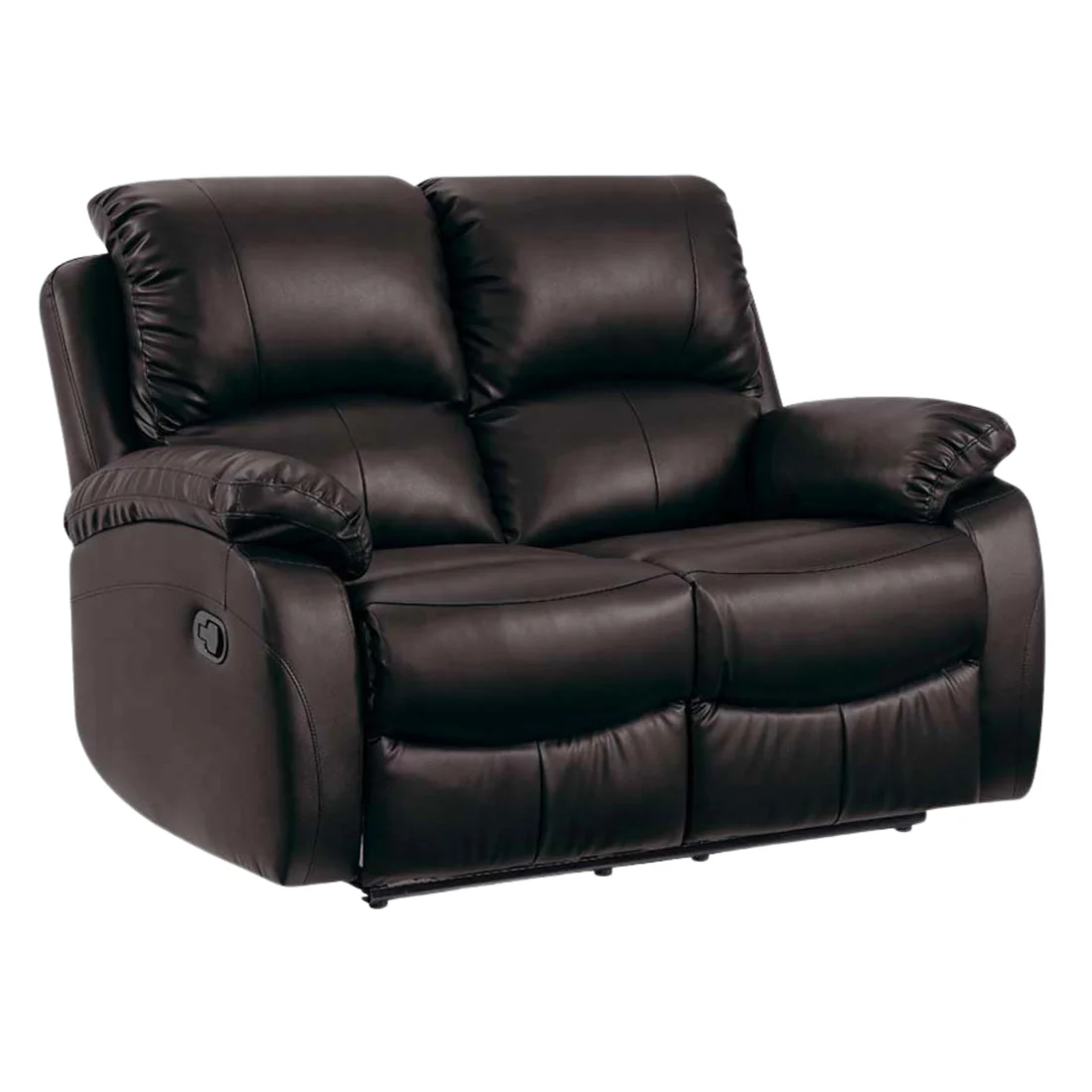 Pittsburgh Brown Leather Manual Recliner 2+2 Seater Sofa Set