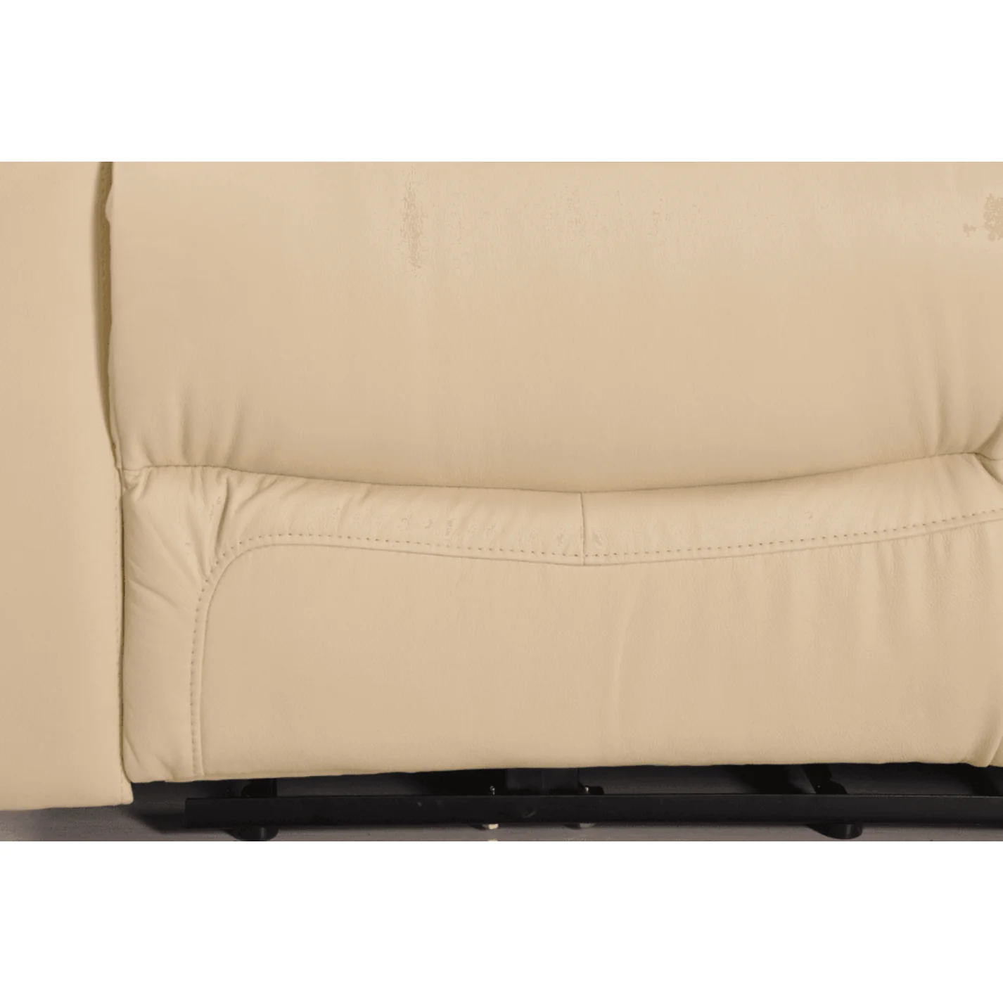 Newsome Genuine Leather Cream Electric Power Recliner 2 Seater