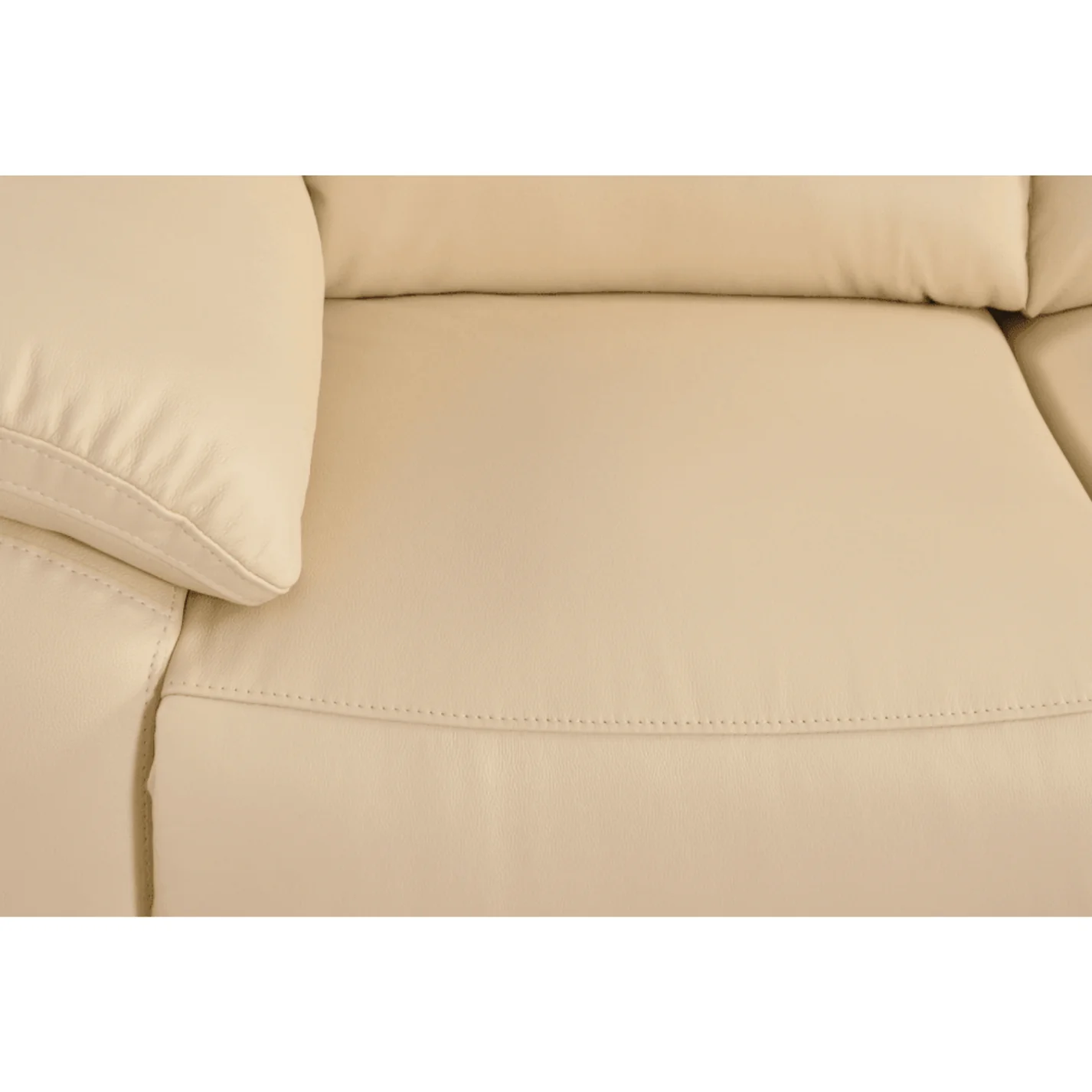 Newsome Genuine Leather Cream Electric Power Recliner Armchair