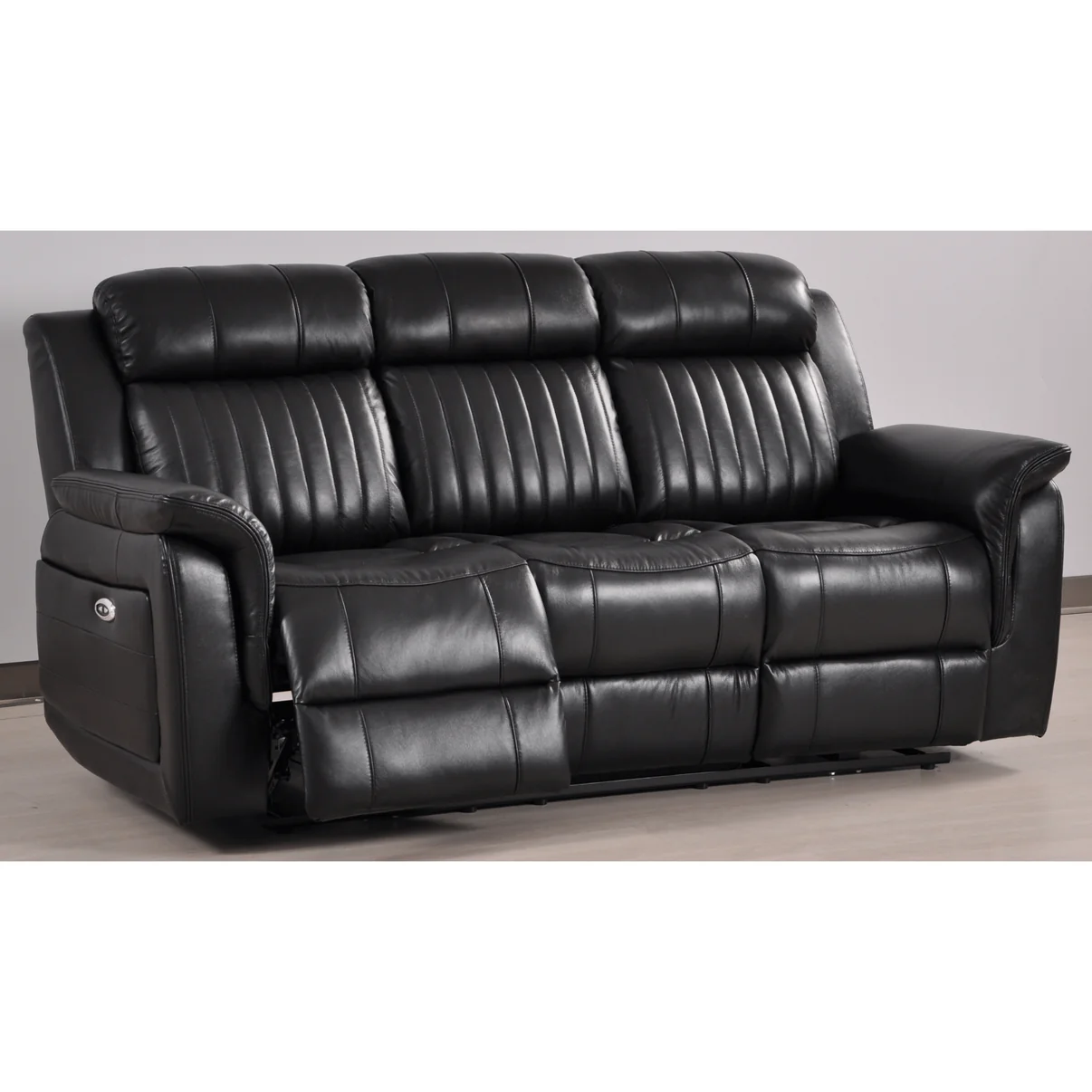 Bravado Genuine Leather Black Electric Power Recliner 3+2+1 Seater Sofa Set