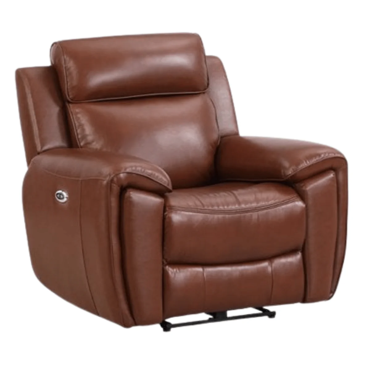Nevara Genuine Leather Tan Electric Power Recliner 3+2+1 Seater Sofa Set