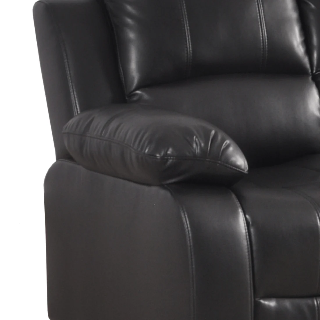 Brooker Black Leather 3+1 Seater Sofa