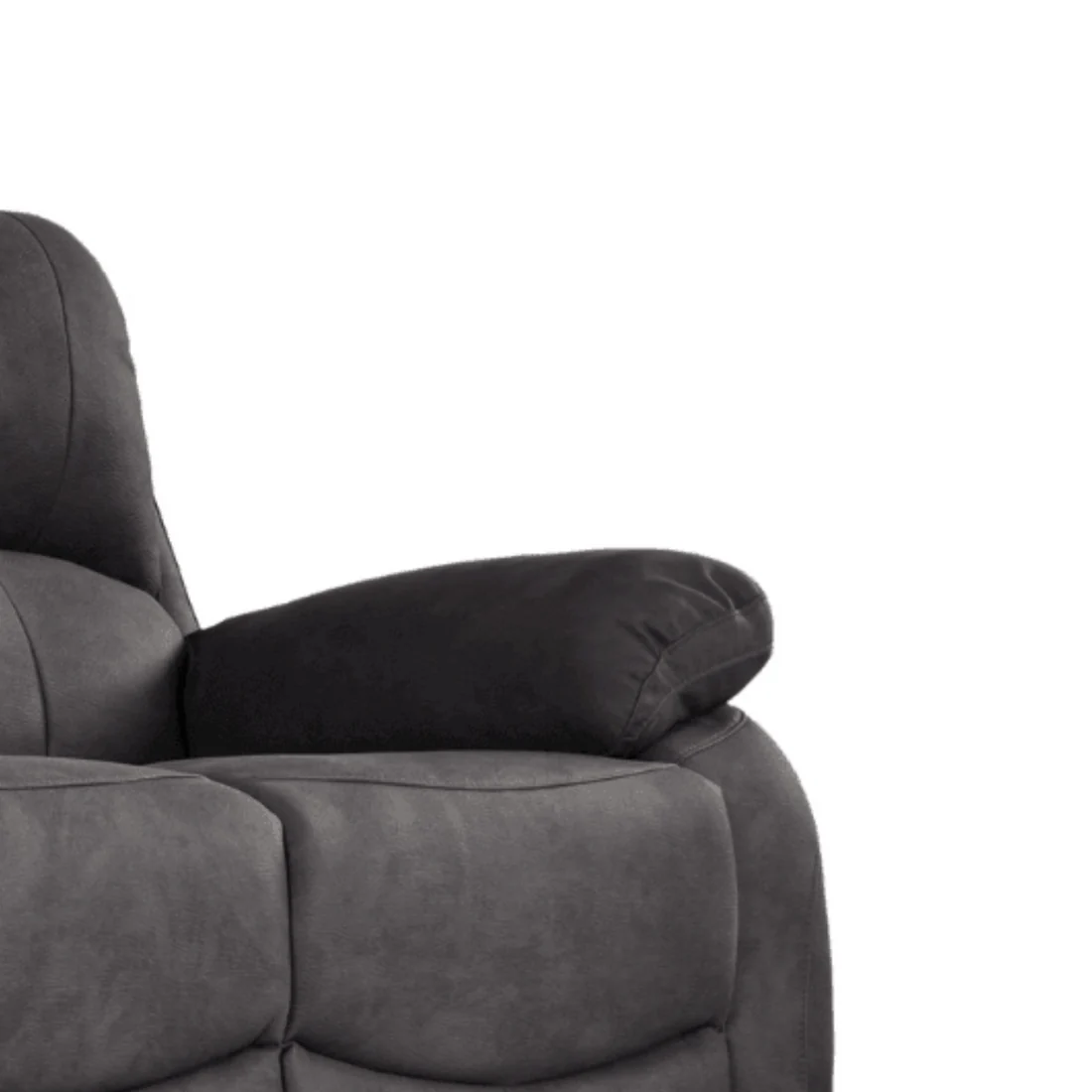 Pittsburgh Grey Fabric Electric Recliner 2 Seater Sofa